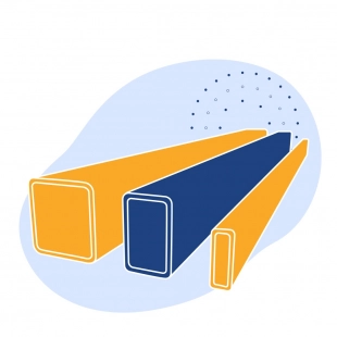 Труба профильная нержавеющая квадратная 25х25х2 мм AISI 304