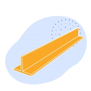 Алюминиевый профиль Т-образный 90x142x50x13.5 мм ВД17 ГОСТ 29296-92