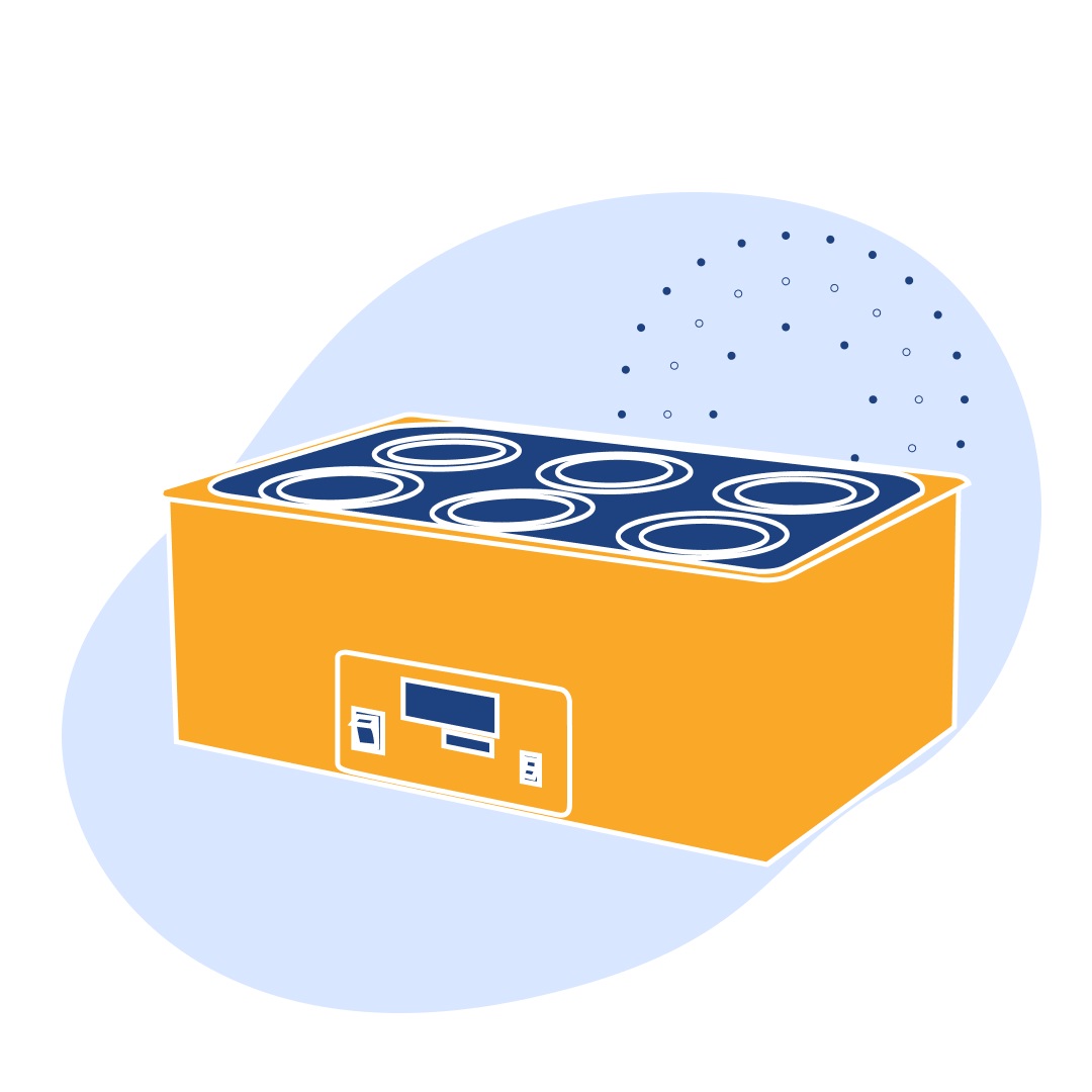 Лабораторная баня ЛБ13-1 300х200х290 мм 4.5 кг