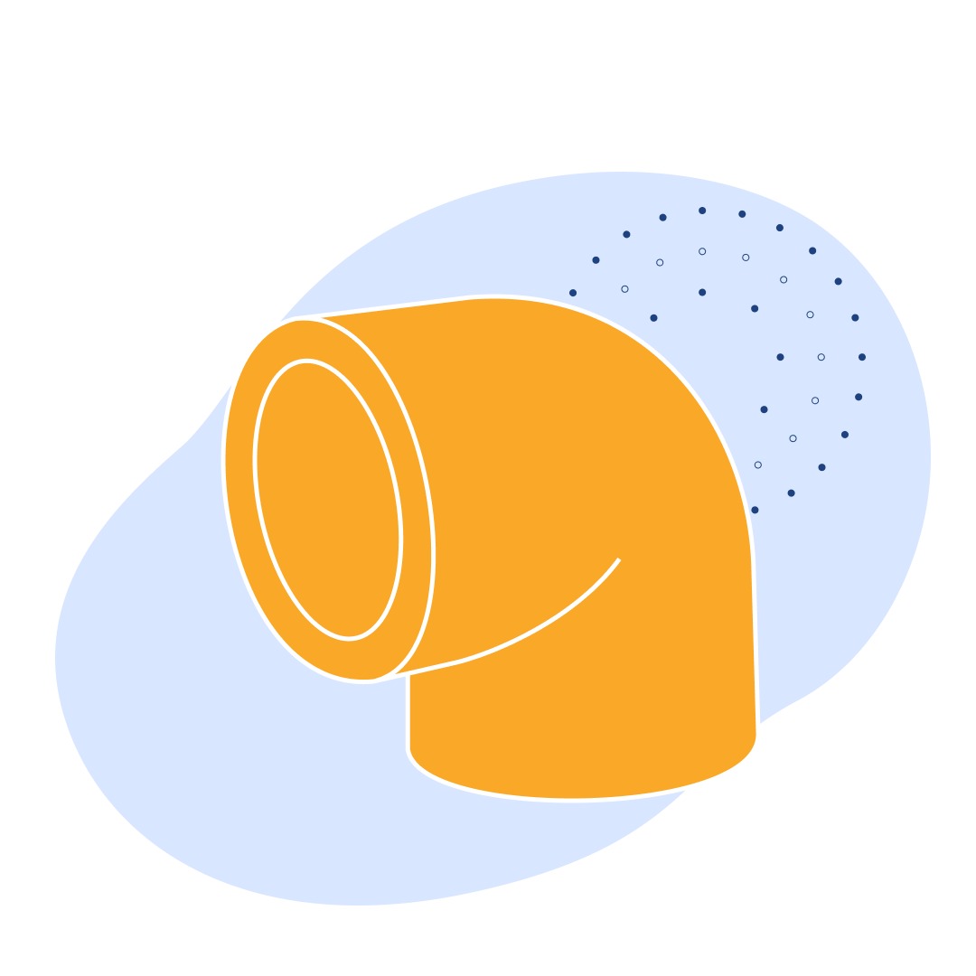 Уголок полипропиленовый 45° Ду 32 мм