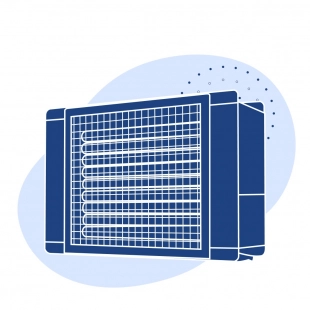 Электрокалорифер 1170x800x885 мм 60 кВт 4000 м3/час