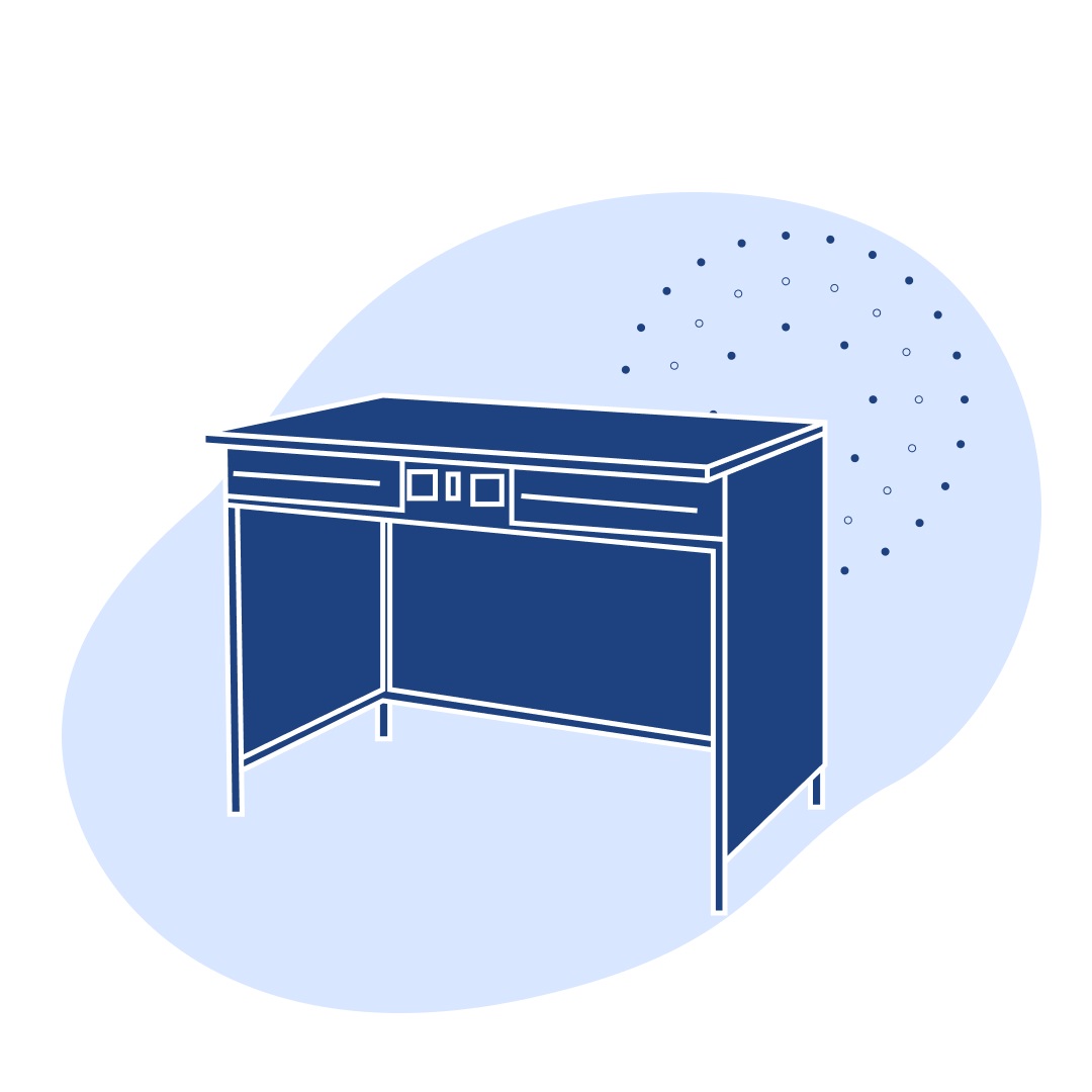 Стол лабораторный электрифицированный Столешница - TRESPA TopLab ЛАБ-1200 ЛТЭ 1200х600х850 мм